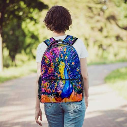 Sac de voyage décontracté paon multicolore pour escapades et sorties - 6