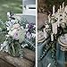Preserved Fresh Eucalyptus Branches 17inch, 5Pcs Dried Eucalyptus Stems for Flower Arrangements Wedding Home Decor