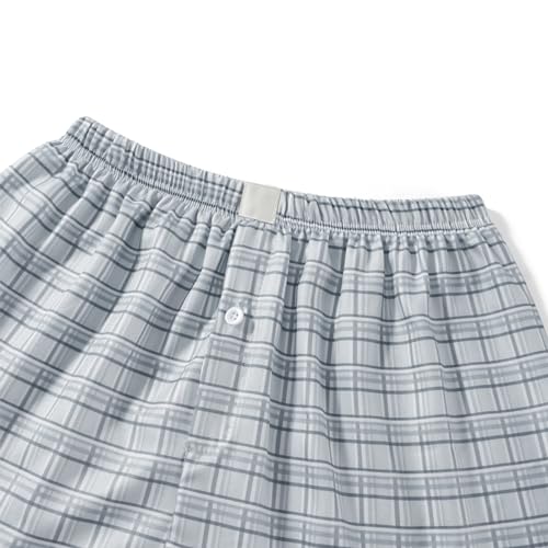 Image of Pivanzore Y2k Plaid Shorts for Women Casual Elastic Waist Aesthetic Lounge Bottom Baggy Pajama Shorts Boxers Sleepwear