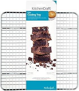 KitchenCraft Cake Cooling Rack / Trivet with Chrome-Plated Finish, Square, 25.5cm