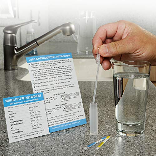 Drinking Water Test Kit - 10 Minute Testing For Lead Bacteria Pesticide Iron Copper and More