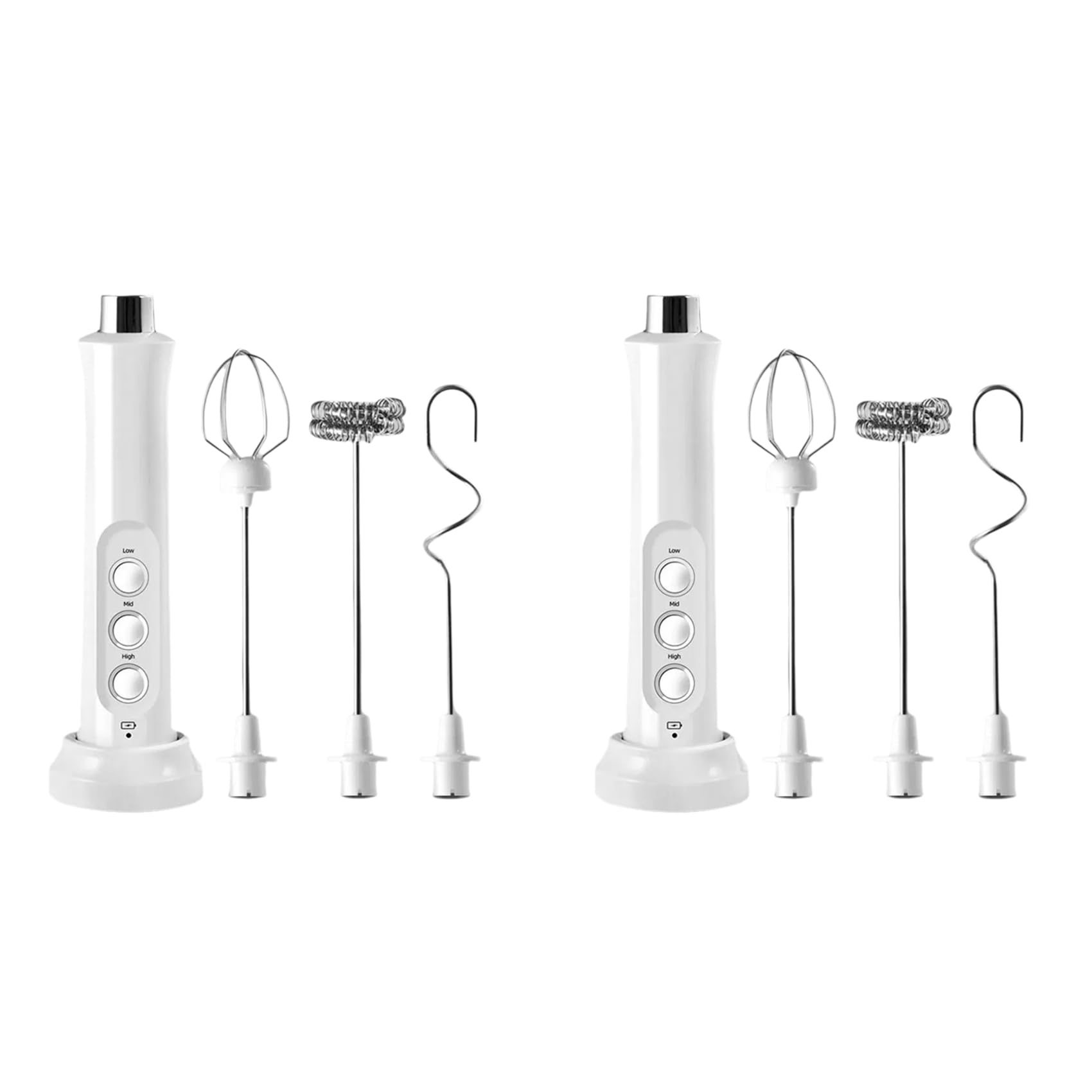 Aundhegrtt 2X Handheld Electric Milk Frother Milk Frother Suitable for Beating Eggs in the Kitchen Portable Milk Blender B