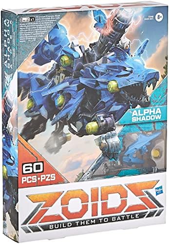 ZOIDS Hasbro Giga Battlers Alpha Shadow - Wolf-Type Buildable Beast Figure with Motorized Motion - Toys for Kids Ages 8 and Up, 60 Pieces (E5546)