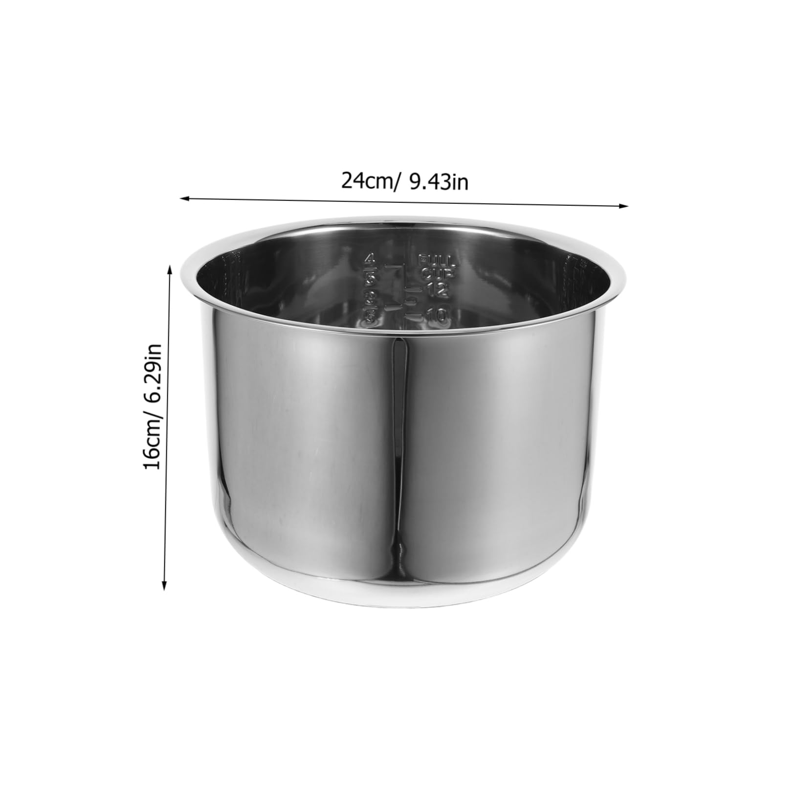 STOBAZA Potilla Interna De Cocción De Cocción De Cocción De Arroz con Escala 6l Reemplazar Aroma A La Olla Aroma Olla Interior Olla De Acero Inoxidable Olla Suministros Eléctricos