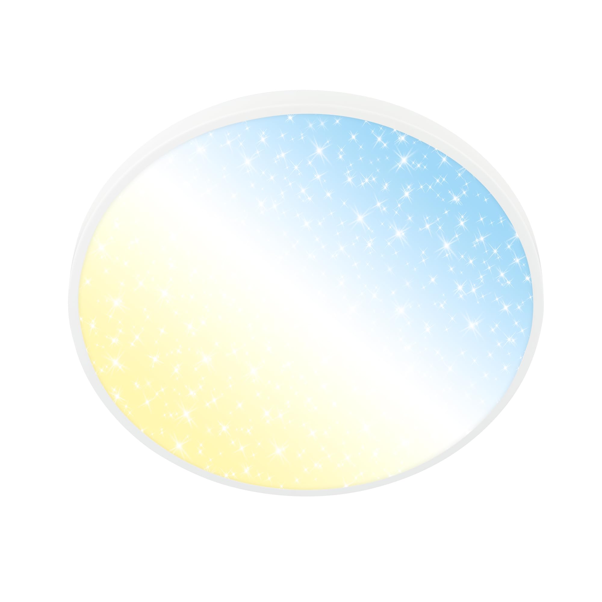 BRILONER - LED Deckenlampe mit Fernbedienung, dimmbar, CCT, Dekorblende, Sternenhimmel, LED Lampe, Deckenleuchte, Wohnzimmerlampe, Küchenlampe, Deckenbeleuchtung, Flurlampe, 38 x 6,5 cm, Weiß