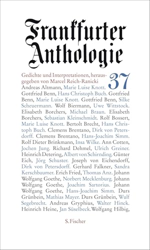 Preisvergleich Produktbild Frankfurter Anthologie: Siebenunddreißigster Band Gedichte und Interpretationen