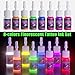 8Color Fluorescent Tattoo Ink Set, 8Pcs Tattoo Ink Color Set,Glow in The Blacklight, Skin-Safe Permanent Tattooing for 3D Makeup Beauty Skin Body Art, 0.17fl oz 5ml/Bottle