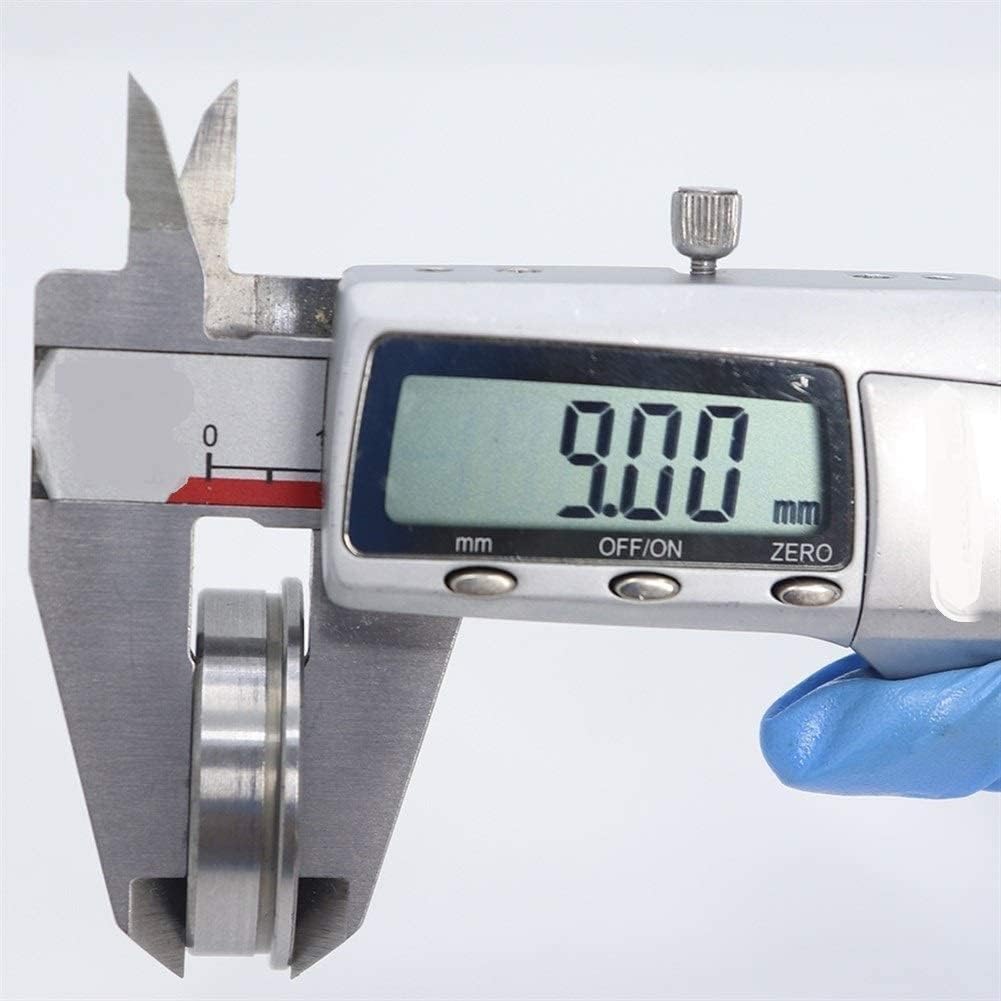 TMP1105 Flange Ball Bearings F6002RS Flange Bearing 15x32x9mm ABEC-1 Flanged F6002 RS 2RS 6002RS Ball Bearings 4PCS (Size : 4PC)