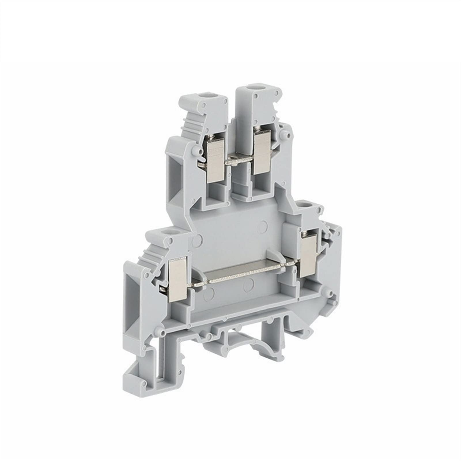 saako 10 Pz UKK5 Vite Universale Doppio Livello 2 Strati 4-Conduttore Striscia Spina Filo Connettore Elettrico Morsettiera Guida DIN UKK 5