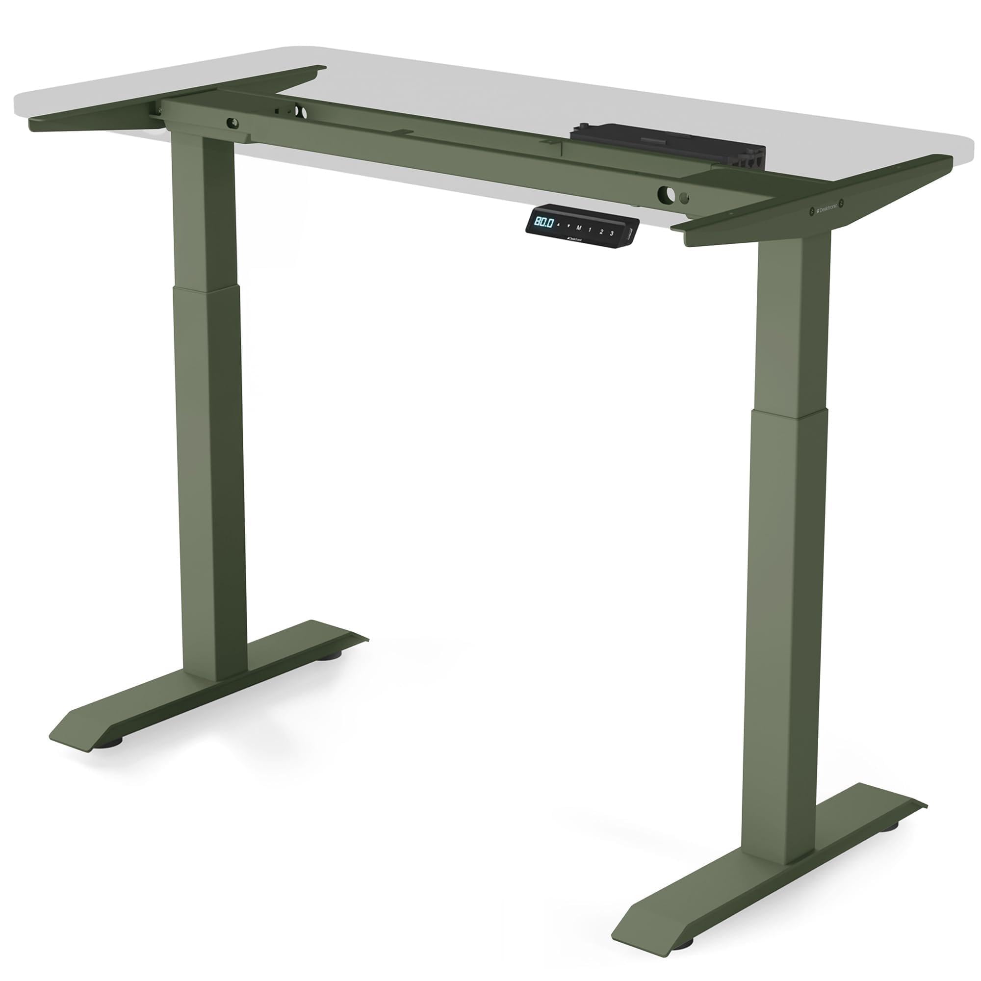 Bureau assis debout électrique Desktronic avec plan de travail en bois européen