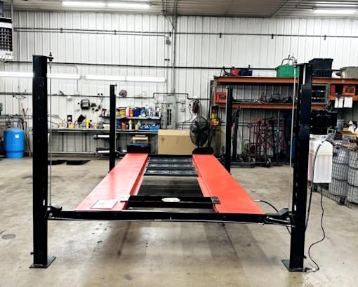 4-Post Car Lift, 8000 lb Capacity, 72-inch Lift Height, 110V Single Phase Motor