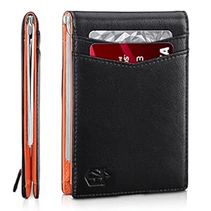 Zitahli Wallet for Men-6 Slots ID Window-Mens Wallets-Slim Wallet Classic Spring Money Clip RFID Blocking-Gift for Men