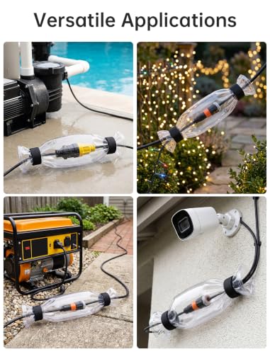 Tomorotec Outdoor Extension Cord Cover Waterproof Heavy Duty PVC for RV - image 8