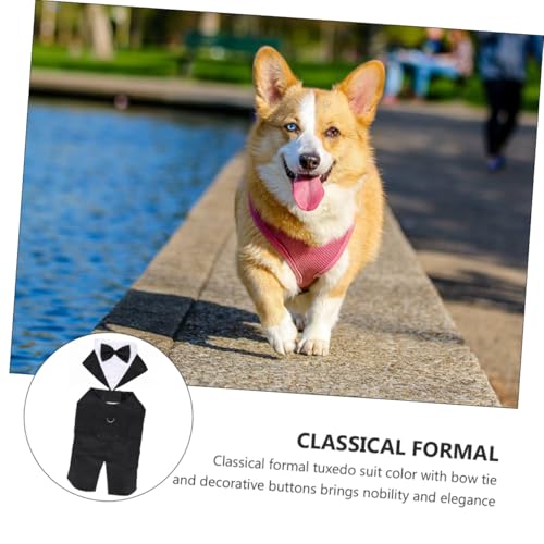 Disfraz formal tuxedo para perros talla M miniatura 3