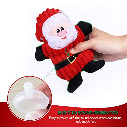 Juguete mordible y sonoro de peluche para perros POPETPOP rojo miniatura 3