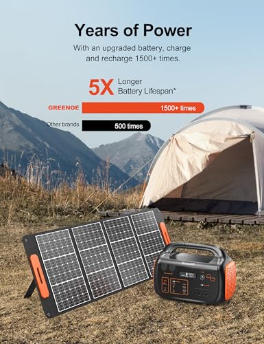 Portable Power Station 600W 655Wh 11 Ports Camping Power Bank for Outdoors Home LED Lithium Battery Backup with USB-C Solar generator with 120V Pure Sine Wave AC Outlet - Image 6
