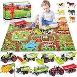 Bricolez votre ferme miniature : il s'agit d'un ensemble complet de jouets agricoles. Si vos enfants sont intéressés par les activités agricoles, ce serait un super cadeau pour votre tout-petit. Ce jeu contient les activités agricoles que vous voudrez peut-être connaître. L'agriculture, la récolte, le transport et 6 animaux de la ferme, voici une bonne occasion d'enseigner à vos garçons et filles les connaissances de la ferme, ne le manquez pas.