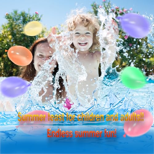 TFSZE 666 Stück Wasserbomben Selbstschließend,Wasserbombens,Wasserbomben Mehrweg,Farbige Wasserballon Set,Water Balloons,Biologisch Abbaubare Cluster Wasserballons Für Wasser Spiele