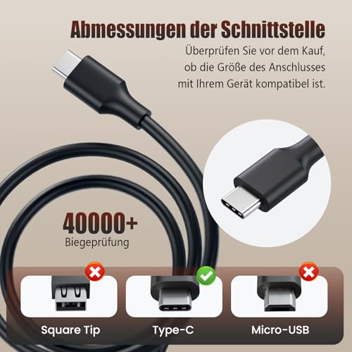 Laptop Ladekabel USB C 65W Netzteil für Lenovo Thinkpad Type C Ladegerät – Ansicht 3