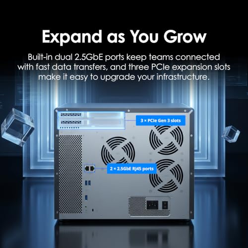 Image of QNAP TS-1655-8G-US 16 Bay Hybrid NAS | Intel 8-core processor, Dual 2.5GbE, High performance and high-capacity, Long-term availability