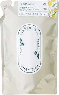 凜恋/rinRen リンレン シャンプー 詰め替え ユズ & ネロリ 400ml 【 ノンシリコン ナチュラル 無添加 天然アロマ 頭皮ケア さらさら 柑橘系 】
