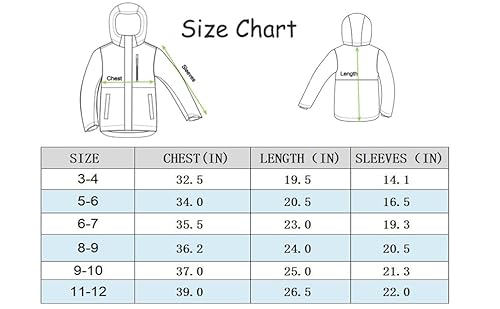 Ummtom SKI082505028 Boys Waterproof Ski Jacket Fleece Lined Warm Winter Snow Coat Hooded Winter Jacket thumb #6