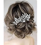 Easedaily Rhinestone Bride Wedding Hair Pins Silver Crystal Bridal Hair Pieces Hair Accessories f...