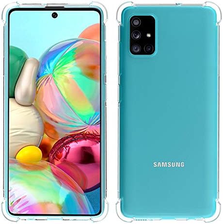 Migeec Case for Samsung Galaxy A71 Transparent [Shockproof] Soft Silicone [Scratch-Resistant] Flex TPU Bumper Mobile Phone Case Transparent