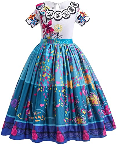 Fantasia Isabella Luisa Encanto com vestido de bolsa vestido Mirabel Encanto para meninas Encanto Fe