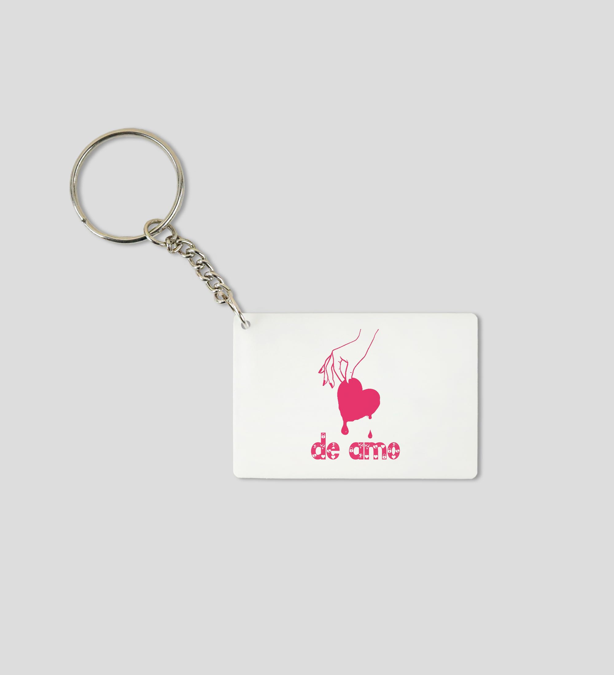 UNiOWN STORETe Amo: Sublimation Printed Key-Chain, Gift For Singles (Pack of 2)