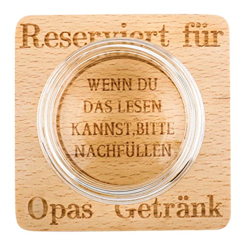 Shoppawhile Geschenke für Mama Papa zum Geburtstag Mama Papa Geschenk Lustige Untersetzer Holz Mama und Papa Muttertag Vatertag Geburtstagsgeschenk (Holzfarbe - Opa, 1)