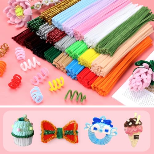 Bundooraking Dark Brown Pipe Cleaners for Crafts – 12in Chenille Stems, Art and Craft Supplies for DIY Projects, Decorations, and Creative Crafting - Image 3