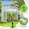 Ohuhu Tomato Greenhouse for Outdoors: Portable Lean to Green House Heavy Duty with Roll-Up Zippered Door, Tall Plastic Greenhouses for Outside Plants Growing Shed Tent for Backyard Transparent #4