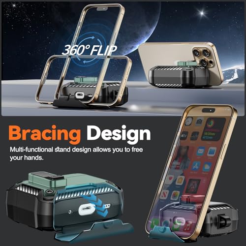 Image of for AirPods Pro 1st /2nd Case with Lock & Phone Stand(Green) | Automatic Snap Switch Lock,Carbon Fiber Texture Design Cover with Cleaner Kit