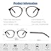 Cyxus Nerd Glasses Round Blue Light Glasses for Woman Reduce Eye Strain UV Blocking for Computer Screen（8065T29 Brown）