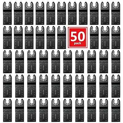 50 hojas de sierra oscilantes profesionales universales para sierra oscilantes de madera, compatibles con Dewalt, Milwaukee, Makita, Ryobi, Rockwell, Bosch