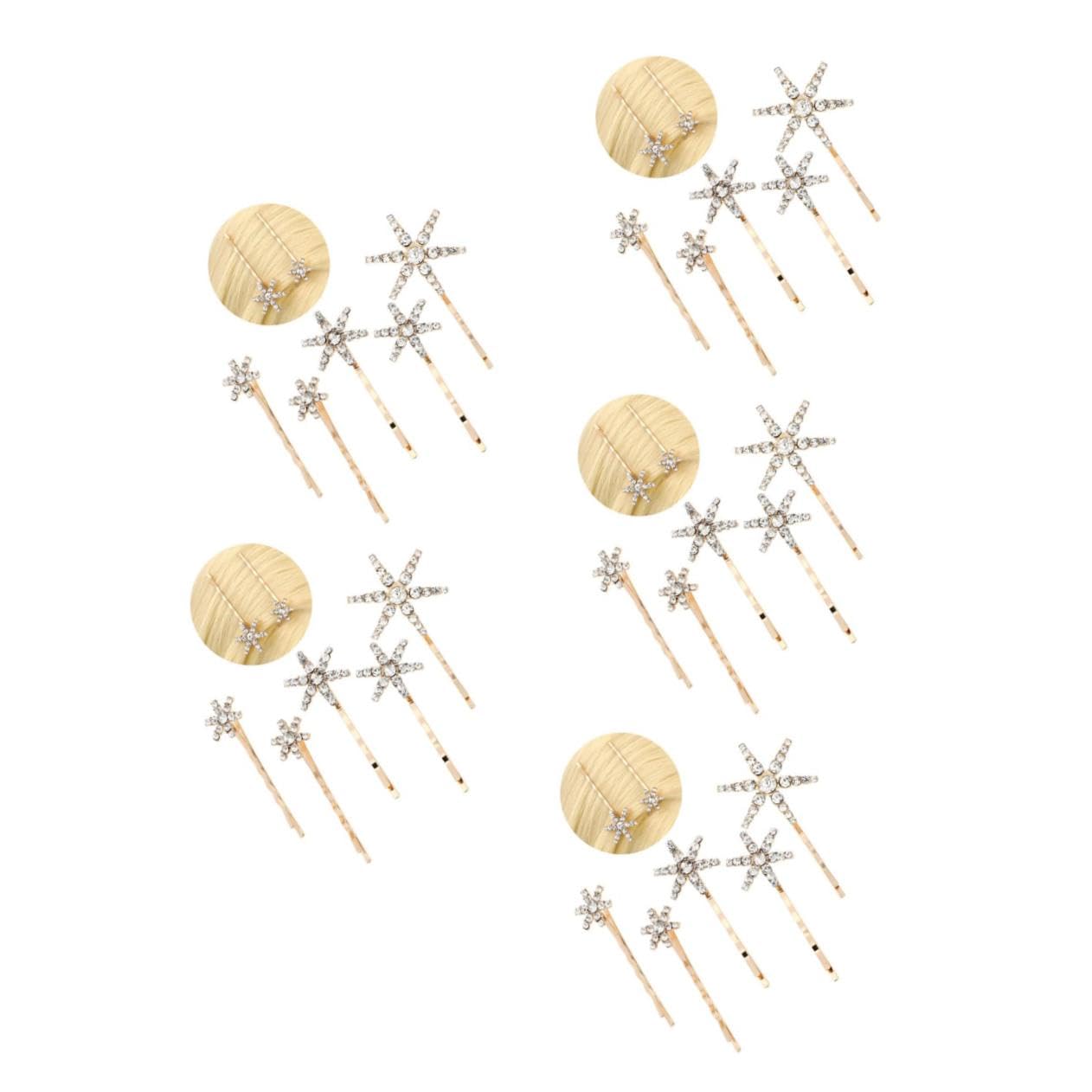FOMIYES 25 Piezas Pasador De Pelo Con Diamantes De Imitación De Galaxia Estrella Clips De Pelo Horquilla Decorativa Pasadores De Pelo Estrella Boda Pelo De Fiesta Chica Novia Aleación Poli