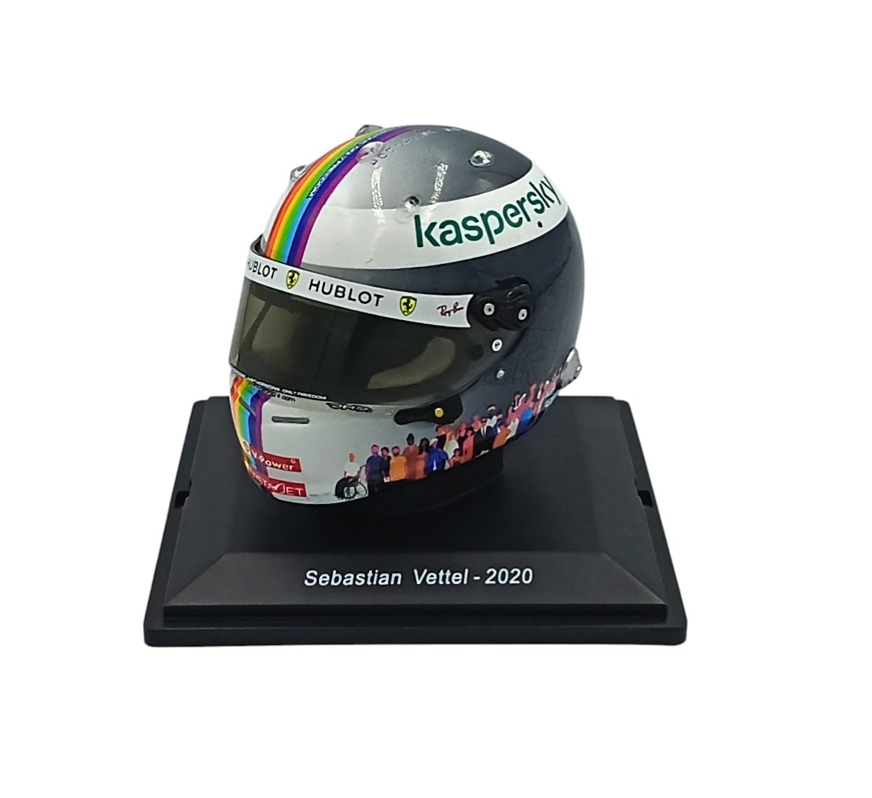 OPO 10 Formel-1-Helm kompatibel mit Ferrari F1: Sebastian Vettel #5 Scuderia Ferrari 3. Großer Preis der Türkei 2020 - Maßstab 1:5 Spark - CAS77