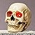 Braxio Skeleton Skull Decor Halloween Lights - Resin Skull Statues with Red Led Lights Gothic Decor for Day of The Dead Room Decor Aesthetic Indoor Figurine Lamps 3.5 * 5 * 4.5 Inch