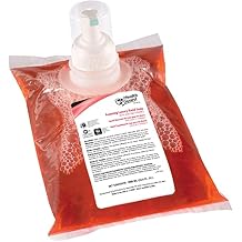 Kutol Health Guard 69041 Foaming Luxury Hand Soap, 1000 mL Refill Bag, Pink with Tropical Fragrance Pack of 6