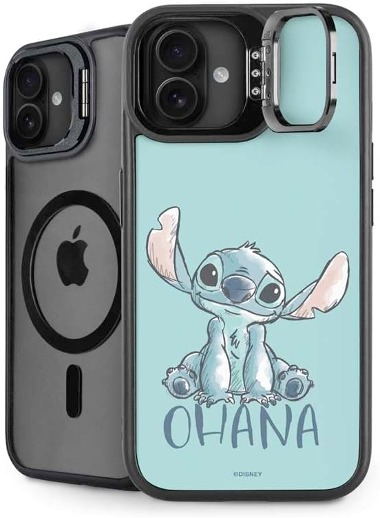 Skinit Kickstand Phone Case Compatible with iPhone 16 Plus - Officially Licensed Disney Lilo and Stitch Pineapple Stitch Design