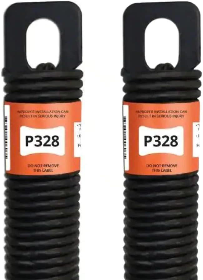 (P328) 28 in. Plug-End Extension Spring (0.244 in. No. 3 Wire) | Fix and Replace Garage Door Plug End Extension Springs Hardware Repair (1 Pair)