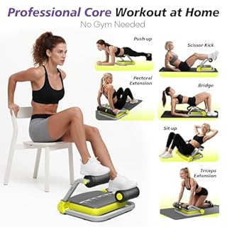 Ab Crunch Machine, Ab Workout Equipment for Home Gym with Adjustable Resistance, Ab Trainer for Stomach and Sit Up Exercise