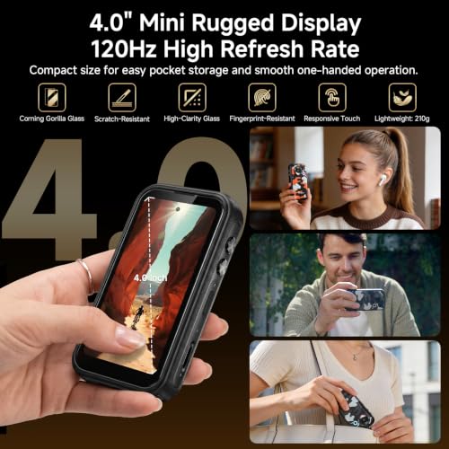 Image of FOSSIBOT F116 Pro 5G Mini Rugged Phone, 36GB+256GB Cell Phone | MTK Dimensity 7300+, 4K Action Camera + 4.0 inch FHD+120Hz Display + 50MP+48MP Panoramic Camera