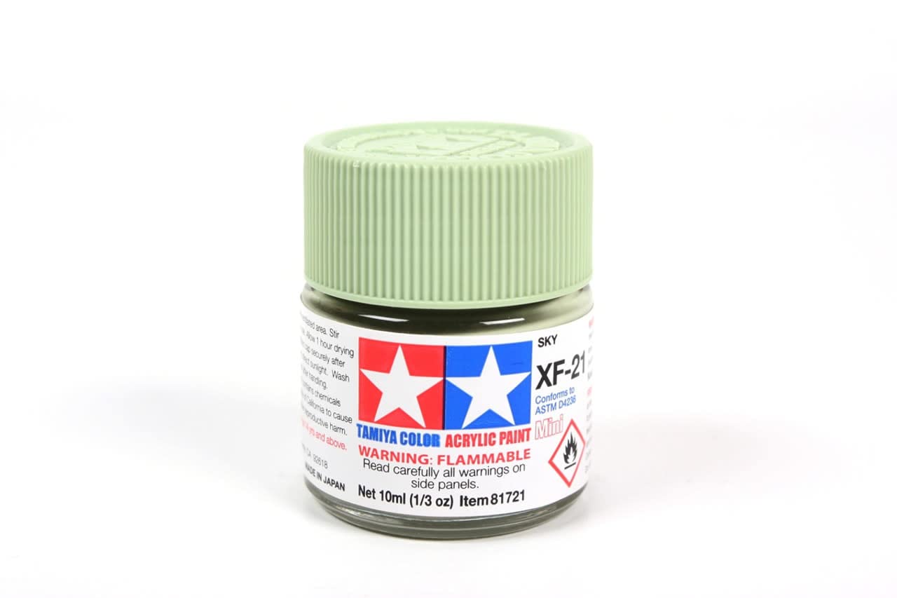 Tamiya Acrylic Mini X-21 Sky Green 10ml Paint Bottle
