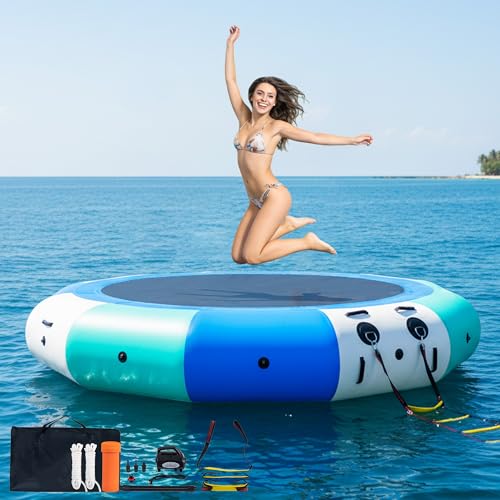 COOLWAVE Water Trampoline for Lake (8FT Blue)
