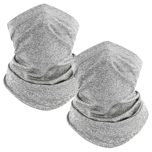 TICONN Neck Gaiter Face Cover Scarf, Breathable Sun & Wind-proof for Skiing Fishing Hiking Cycling (Quick Dry, Heather Gray)