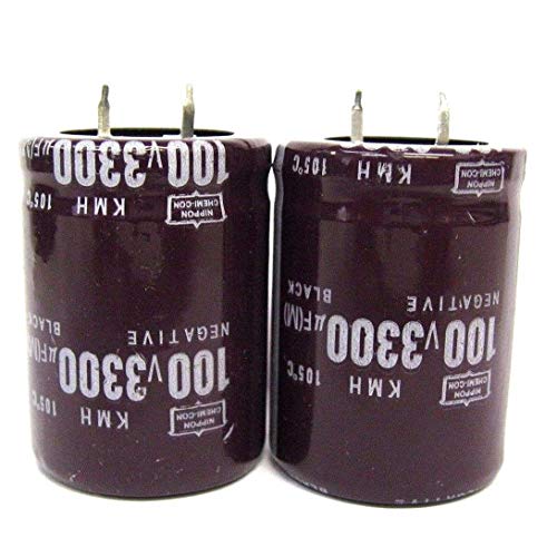 Swiftswan 2Pcs Electrolytic Capacitors 100V 3300uF Volume 30x40 mm 3300uF 100V