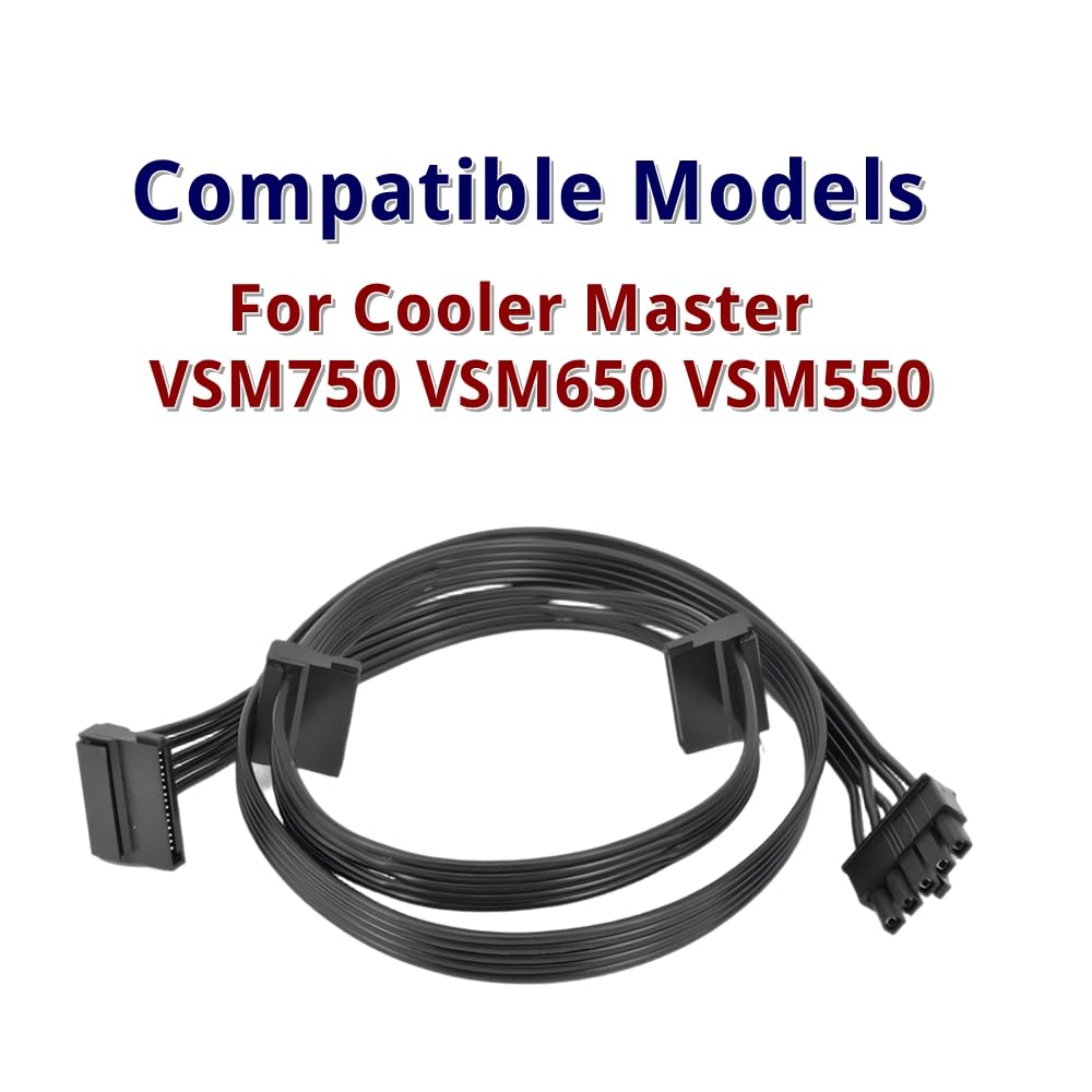 Cavo Alimentazione Modulare Da 5 Pin A SATA - Per Alimentatori Cooler Master VSM VSM850 VSM750 VSM550