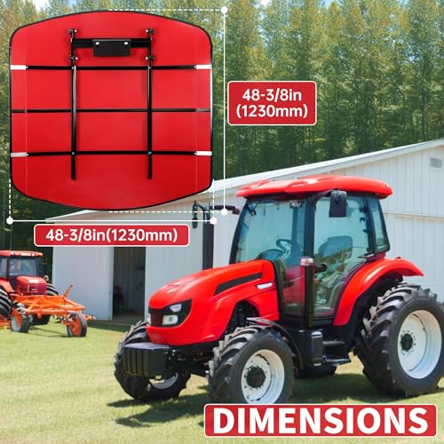 HECASA Red Canopy Compatible With All ROPS 48-3/8" X 48-3/8" Equipped Tractors and Mowers With 2" x 2" or 2" x 3" ROPS (Adds About 4" to Tractor Height) by HECASA - Used condition - Image 3